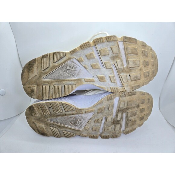 Nike Air Huarache Run Shoes Women's 11 Triple White Athletic Running Sneakers - Picture 7 of 8